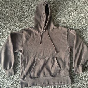 TNA sweatfleece cozy fleece boyfriend fit hoodie women’s small brown
